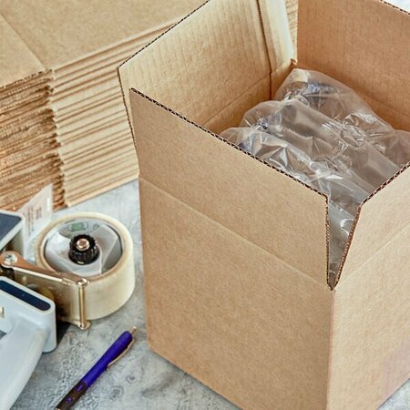 LAVEX 8'' x 8'' x 8'' Kraft Corrugated RSC Shipping Box, 25PK 442BOX8CUBE